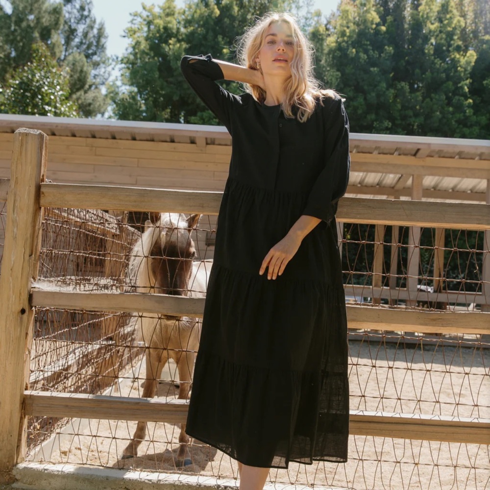 Jenni Kayne Maxi James Dress in black size Small